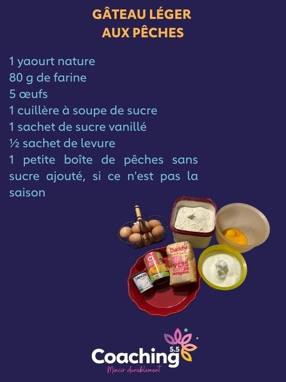 Gâteau léger aux pêches 2