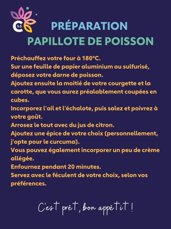 Papillote de poisson 3