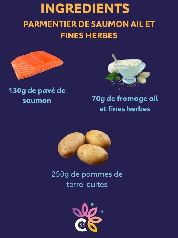Parmentier de saumon ail et fines herbes 2