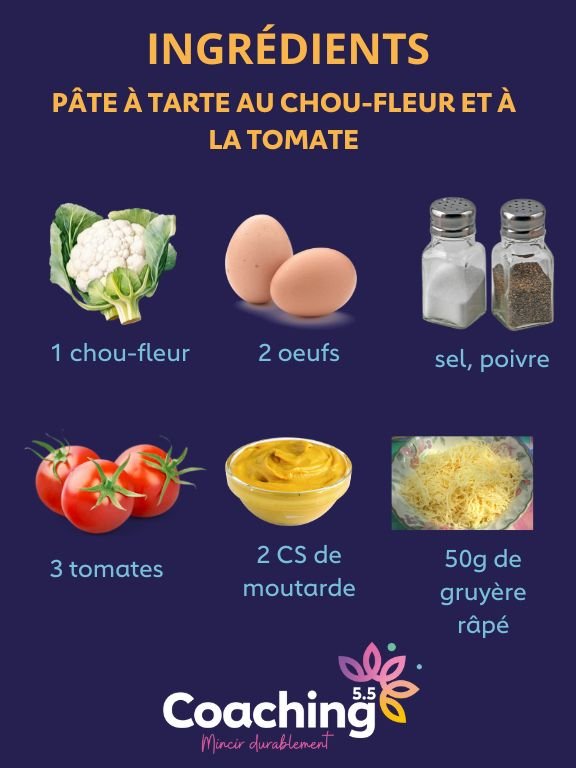Pâte à tarte au chou-fleur et à la tomate 2