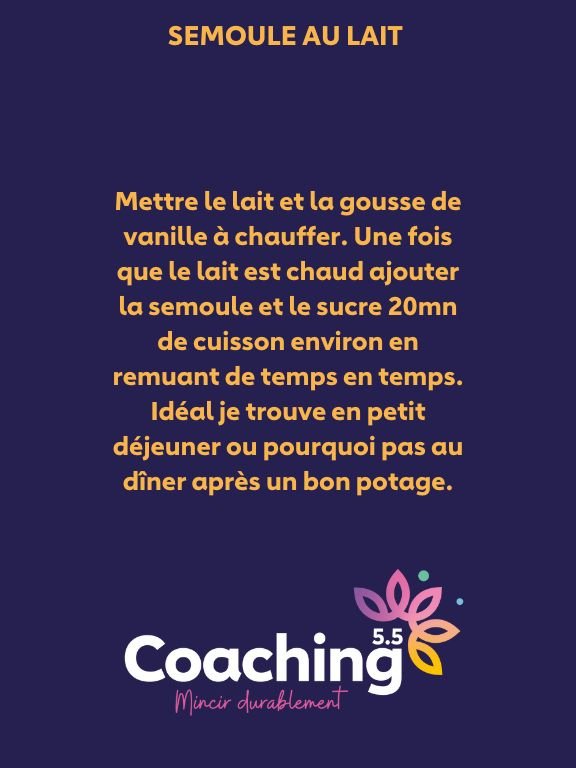 Semoule au lait 3
