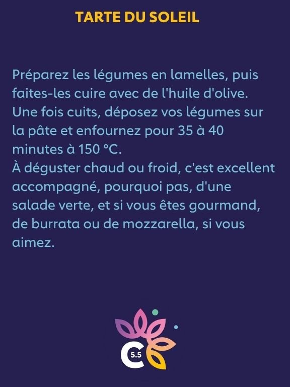 Tarte du soleil 3