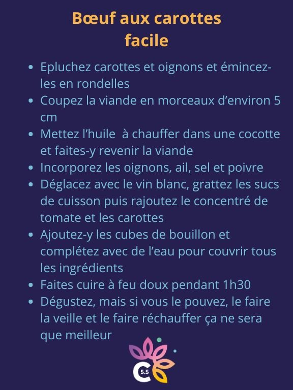 Boeuf aux carottes facile 3